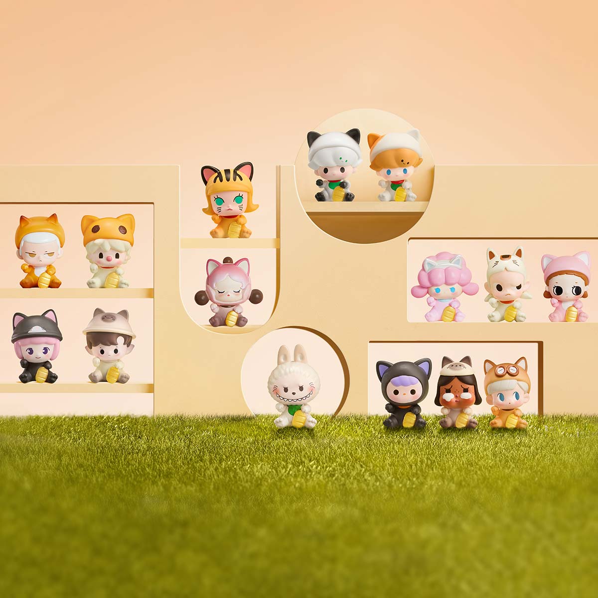 POP BEAN Lucky Cat Series Mini Bean Figures