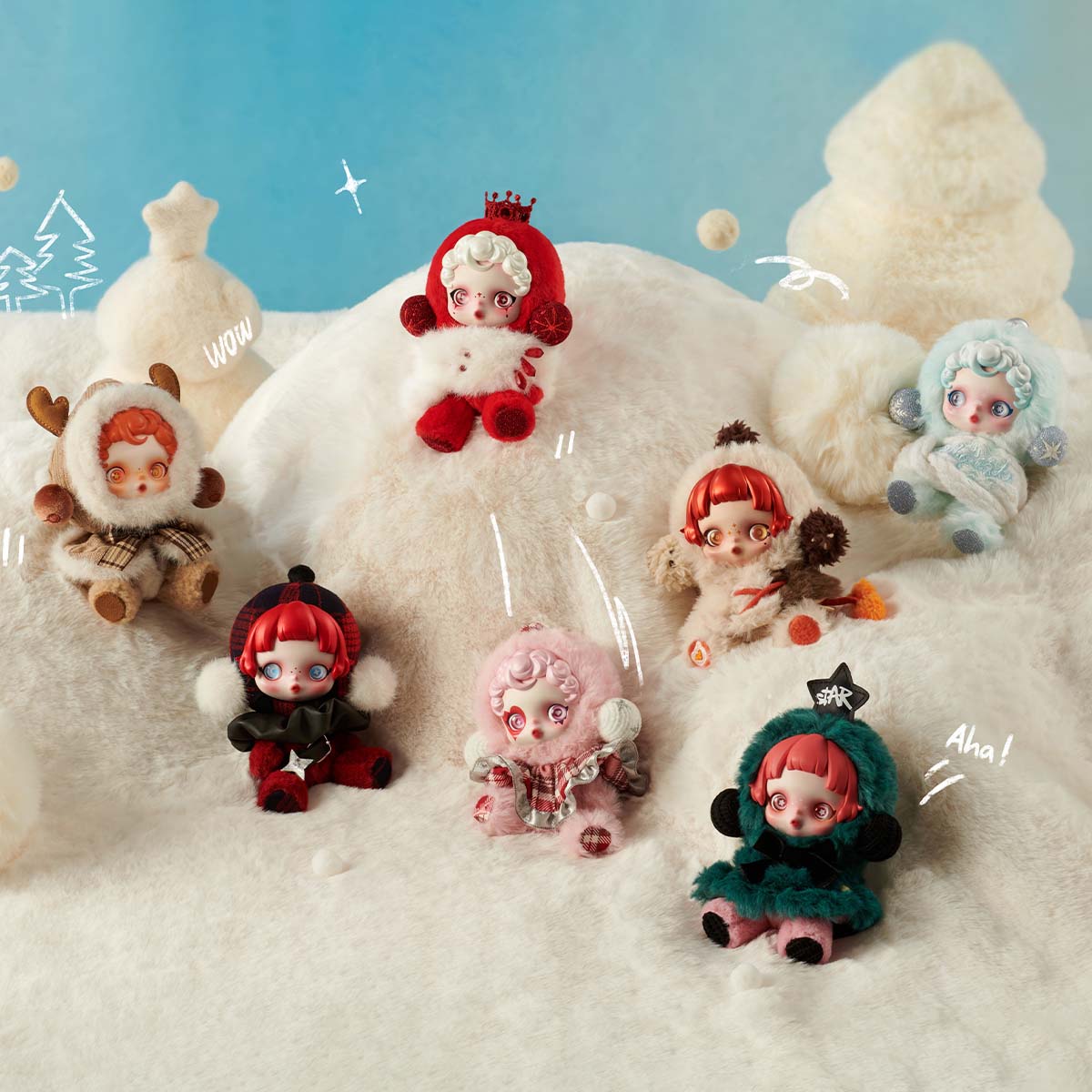 【Sale】SKULLPANDA-V1 Winter Symphony Series Plush