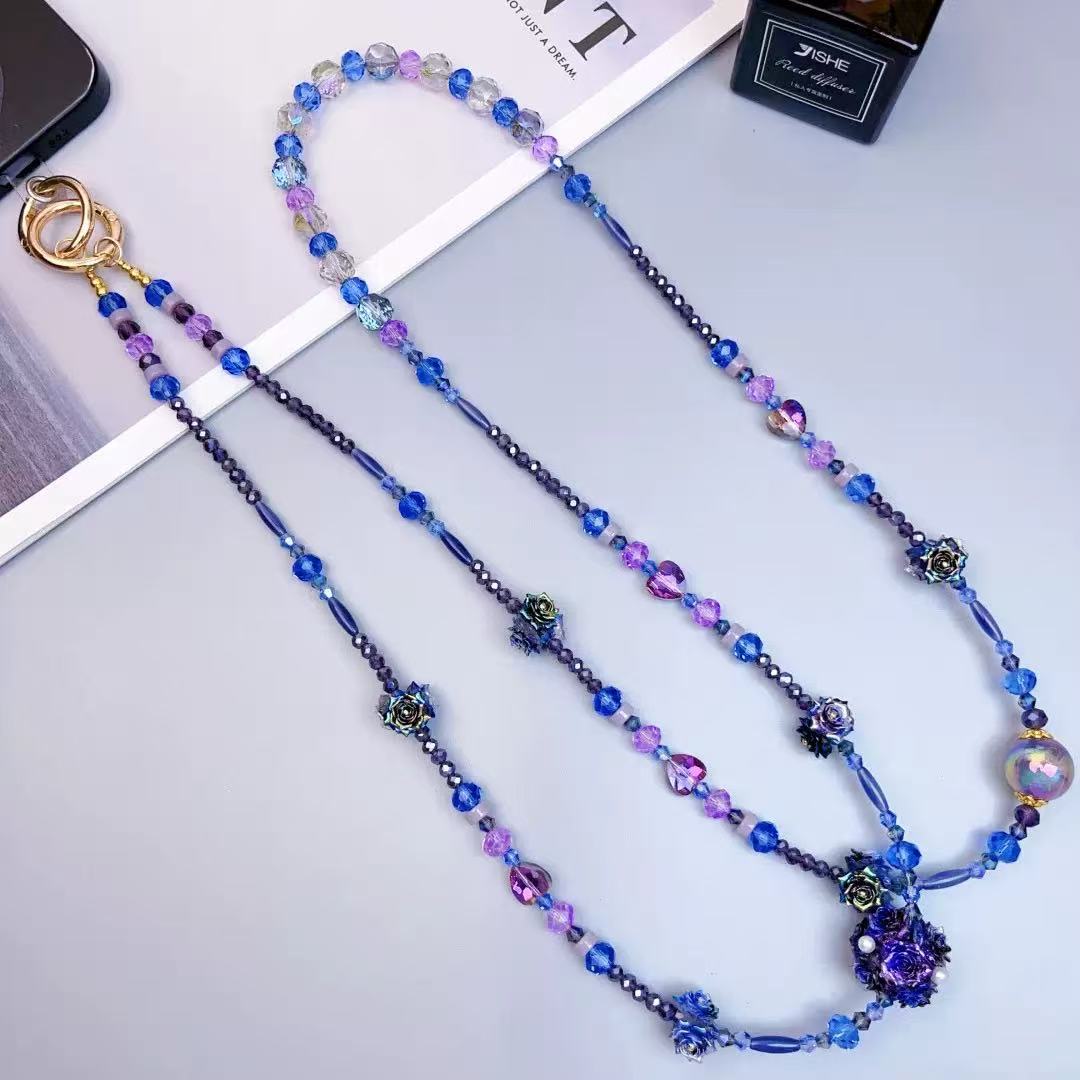 DIY010 Multi-purpose Crystal Crossbody Chain 120cm