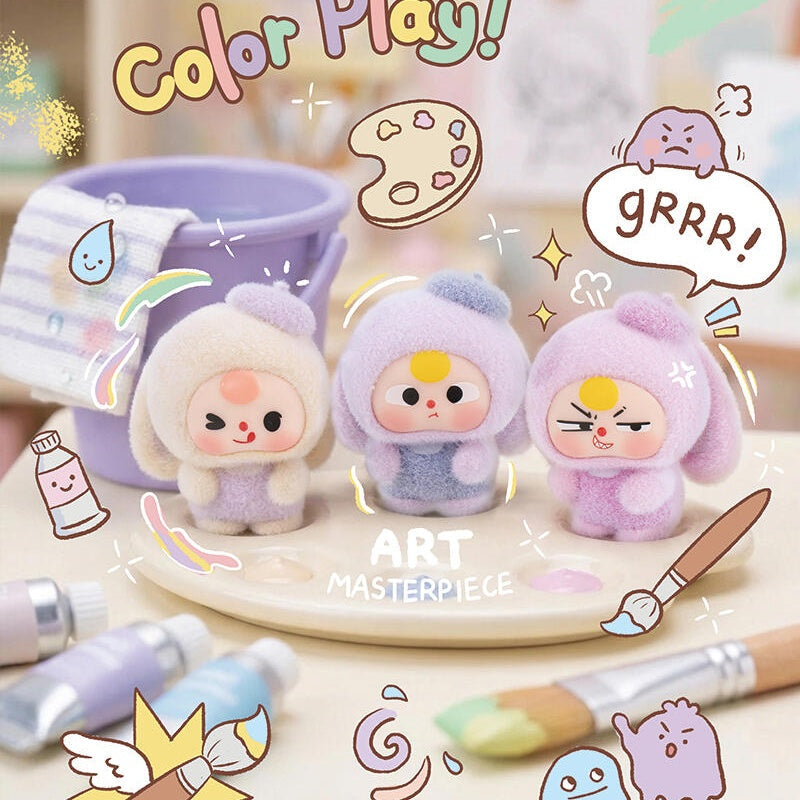 Baby Three Fluffy Bunny Town Series Bean Blind Box