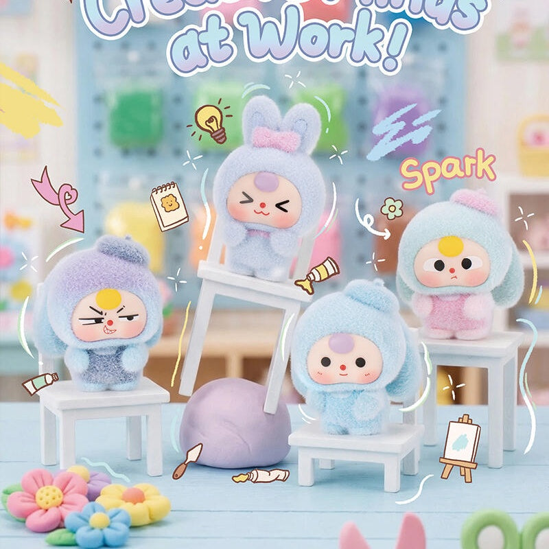 Baby Three Fluffy Bunny Town Series Bean Blind Box