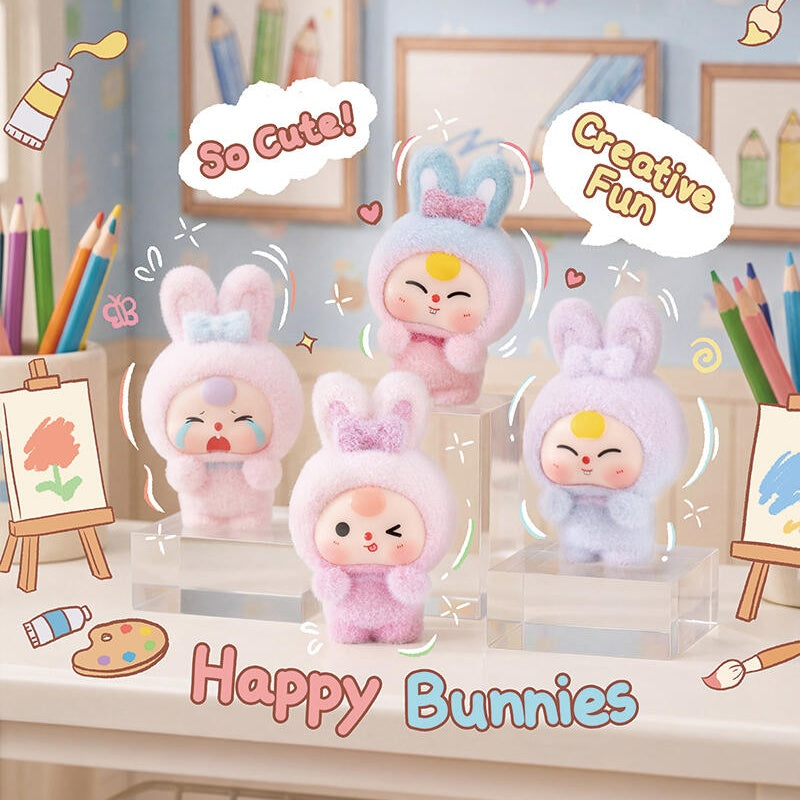 Baby Three Fluffy Bunny Town Series Bean Blind Box