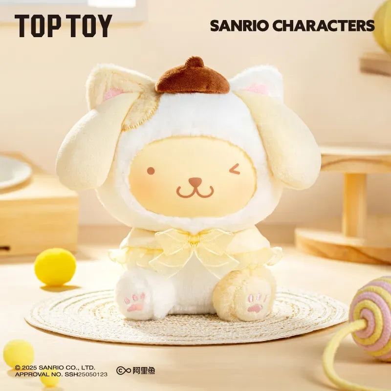 Sanrio Characters Play With Kittens Series Plush Pendant Blind Box