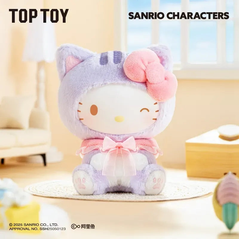 Sanrio Characters Play With Kittens Series Plush Pendant Blind Box