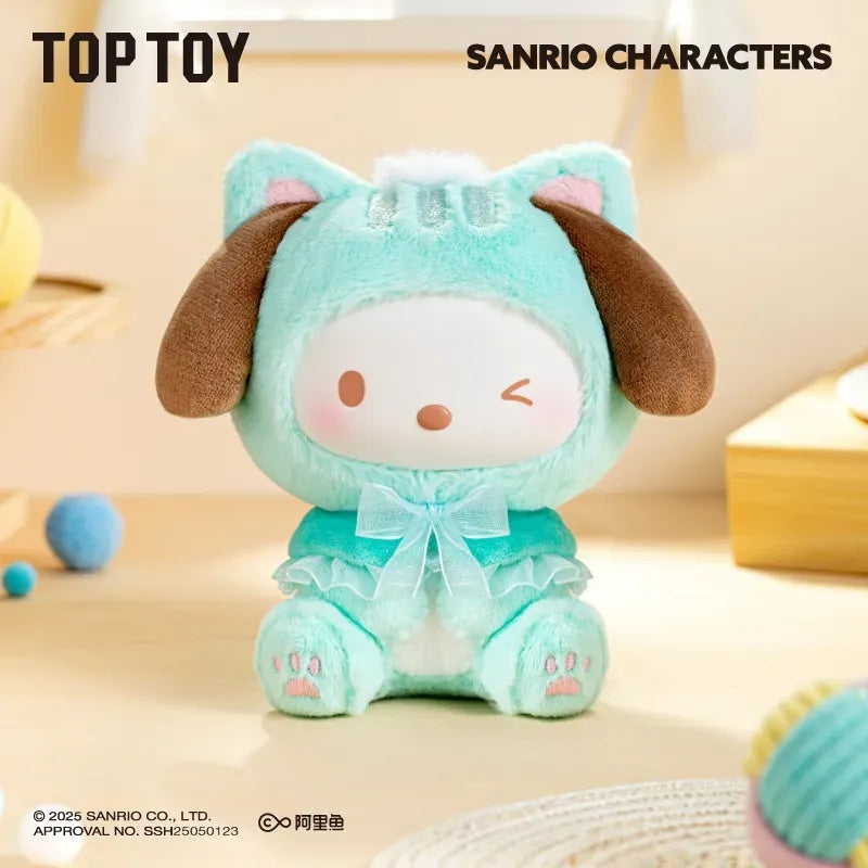 Sanrio Characters Play With Kittens Series Plush Pendant Blind Box