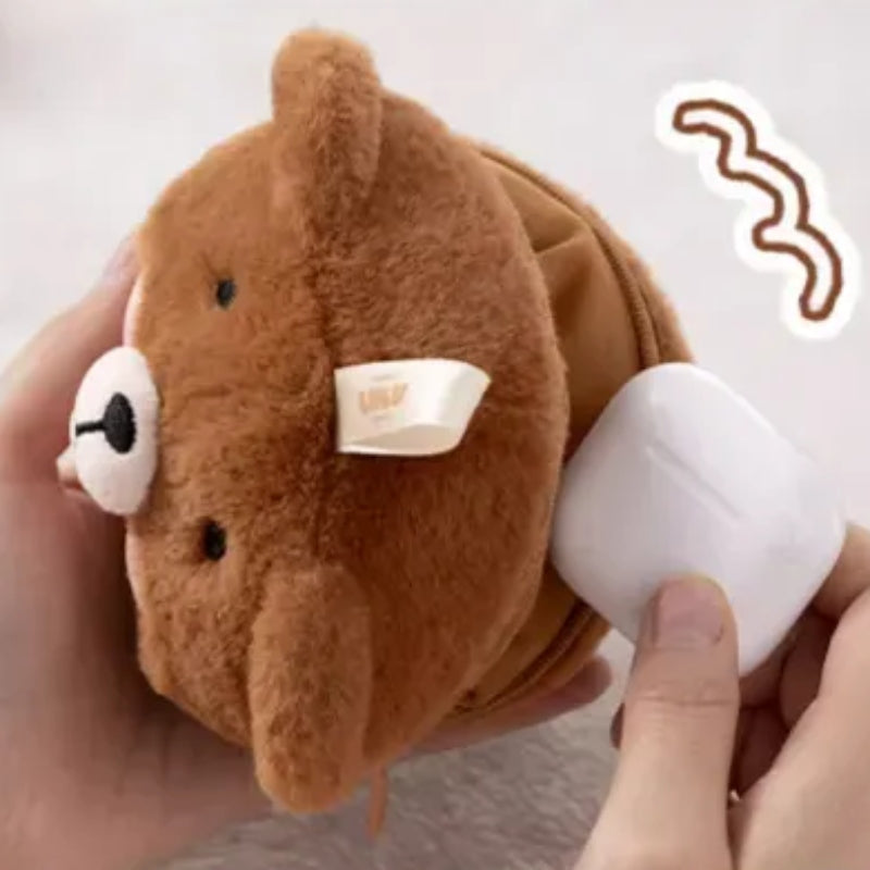 LULU The Piggy Animal Party Plush Silicone Earphone Bag Blind Box