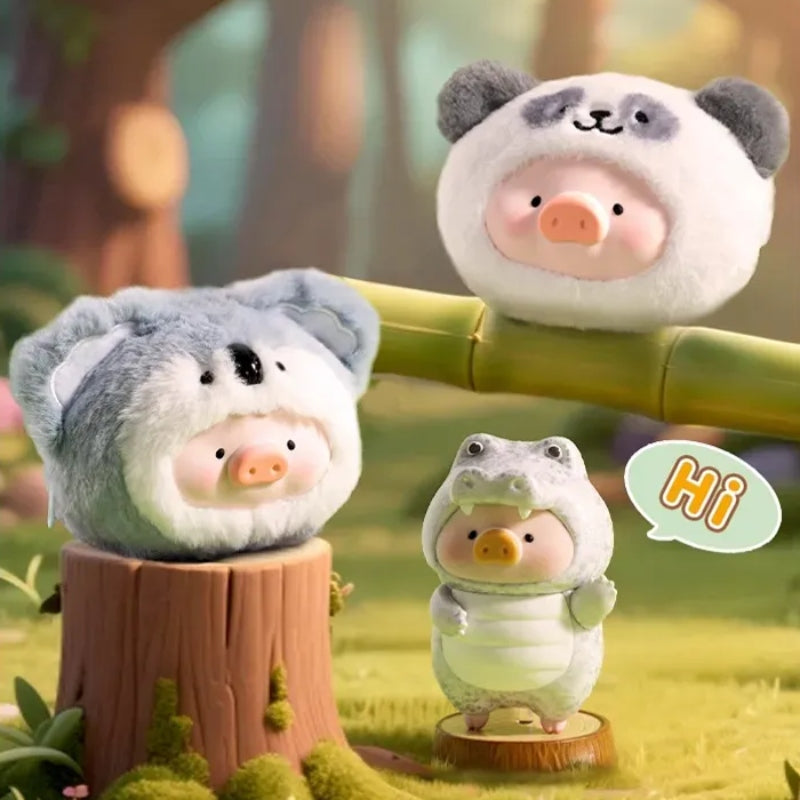 LULU The Piggy Animal Party Plush Silicone Earphone Bag Blind Box