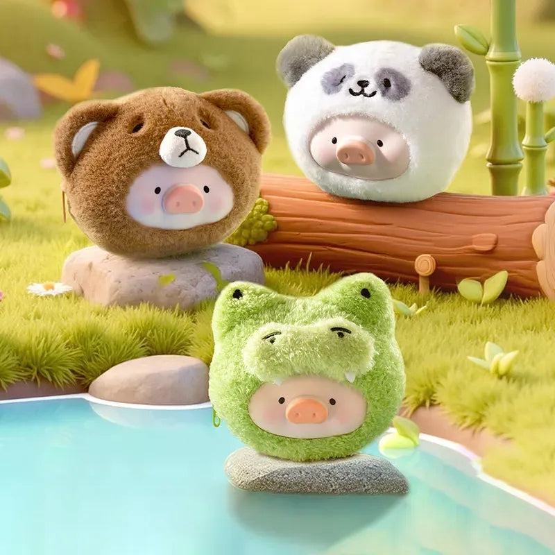 LULU The Piggy Animal Party Plush Silicone Earphone Bag Blind Box