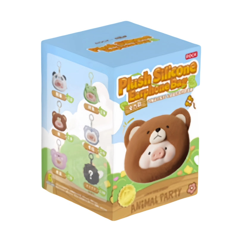 LULU The Piggy Animal Party Plush Silicone Earphone Bag Blind Box
