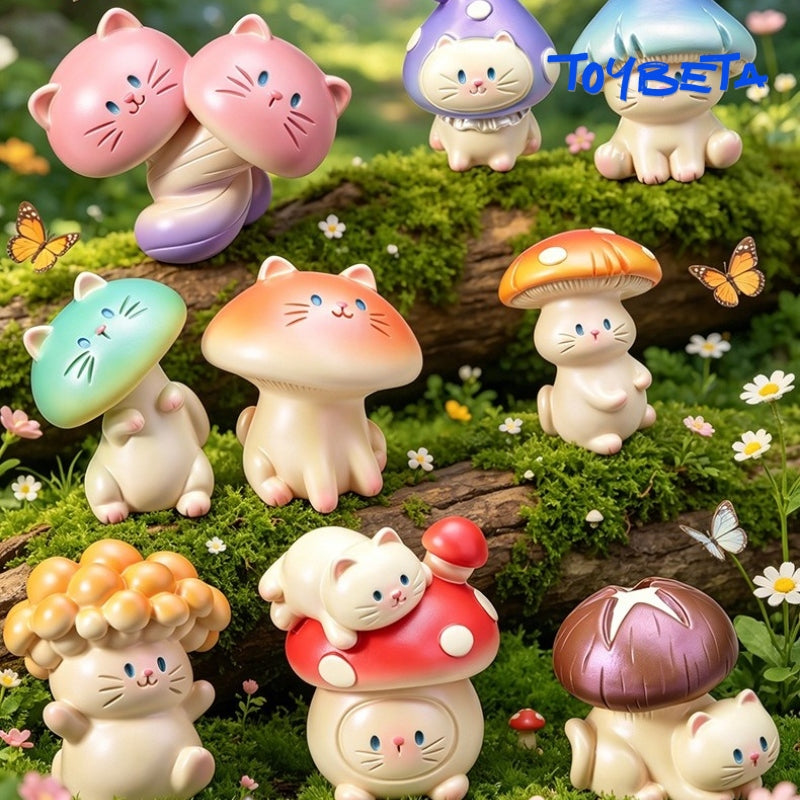 Mushroom Cat Emotional Forest Series Mini Figures Blind Box [Material: Resin]