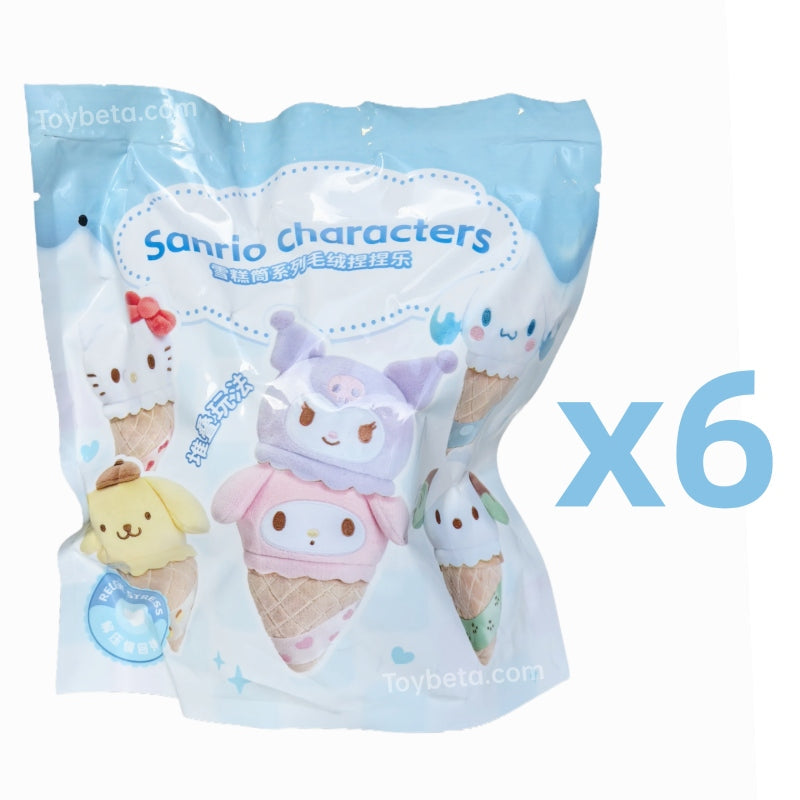 Sanrio Characters Ice Cream Cones Series Squishy Plush Blind Box
